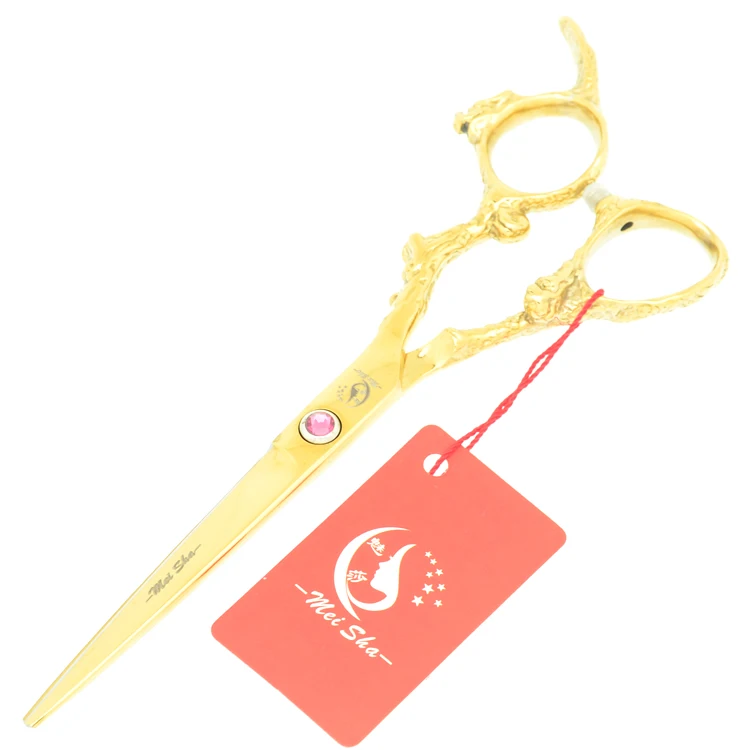 

6.0Inch/16.5CM Meisha Dragon Gold Sharp Cutting Scissors Stainless Steel Hair Thinning Shears Hairdressing Hair Razors HA0332
