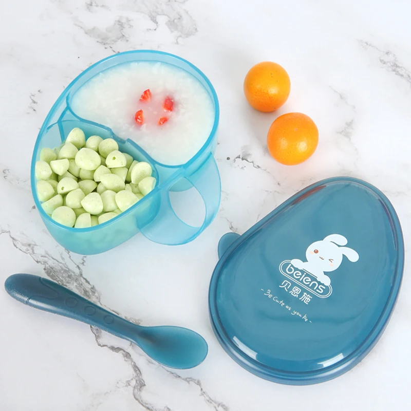 Beiens Baby Bowl Spoon 2Pcs Set Kids Feeding Dishes Partition Design Child Tableware Learning Spill-Proof Food Fruit Bowl Beiens Baby Bowl Spoon 2Pcs Set Kids Feeding Dishes Partition Design Child Tableware Learning Spill-Proof Food Fruit Bowl
