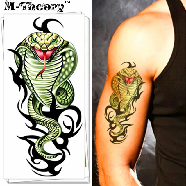 M-Theory 3D Cobra Snake Body Makeup Temporary 3d Tattoos Sticker Flash Tatoos Body Arts Swimsuit Makeup Tools M-Theory 3D Cobra Snake Body Makeup Temporary 3d Tattoos Sticker Flash Tatoos Body Arts Swimsuit Makeup Tools