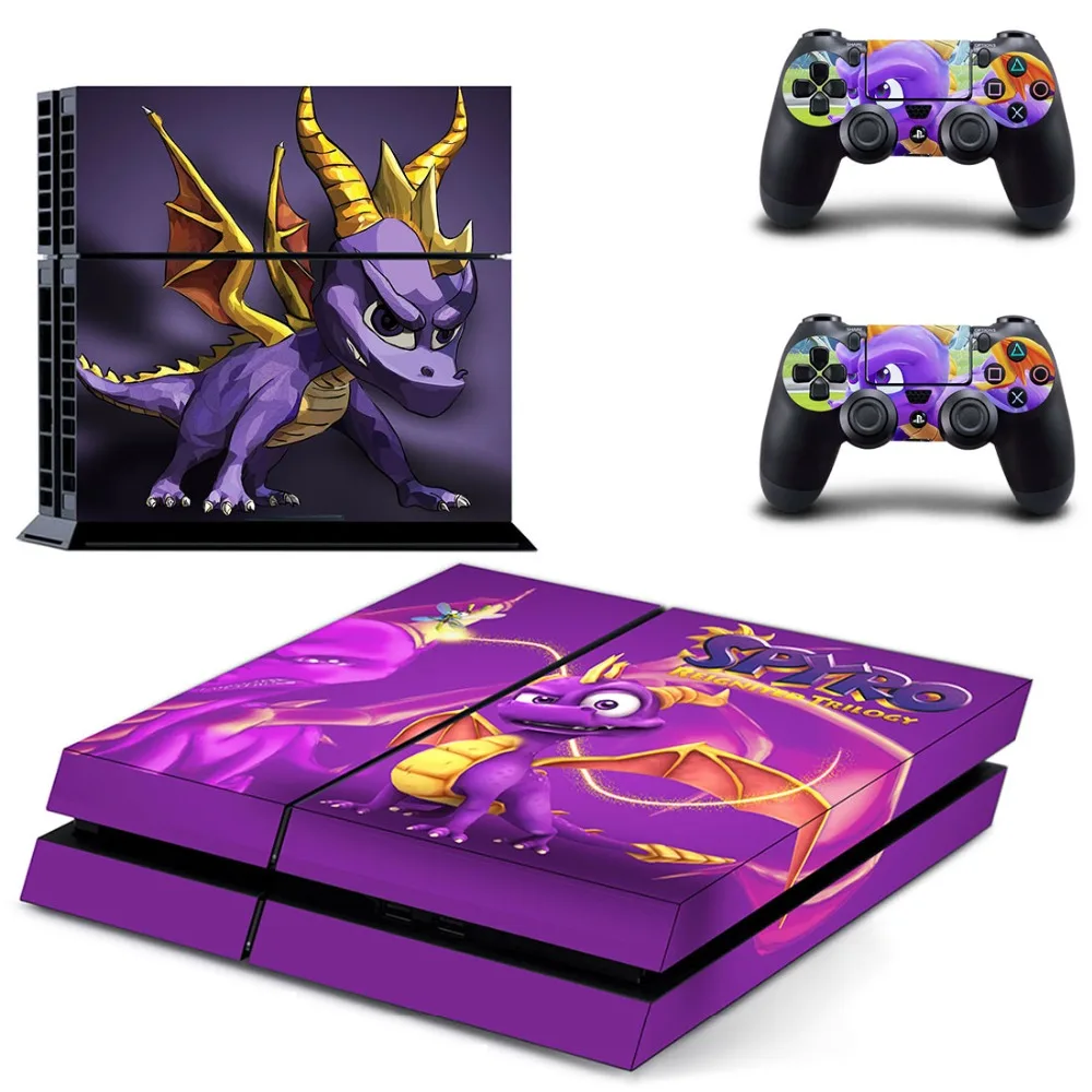 Игры Spyro Дракон наклейка для PS4 стикеры Наклейка виниловая для sony Playstation 4 консоли и 2 Пульты ДУ игровых приставок наклейка для PS4