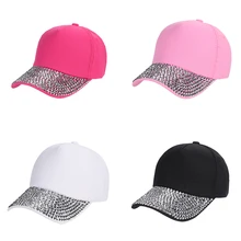 Бейсбольная кепка со стразами и шипами, женские, DIY, хлопковые, шикарные теннисные шапки для мужчин, хлопковая кепка, летние спортивные шапки, повседневные, для путешествий