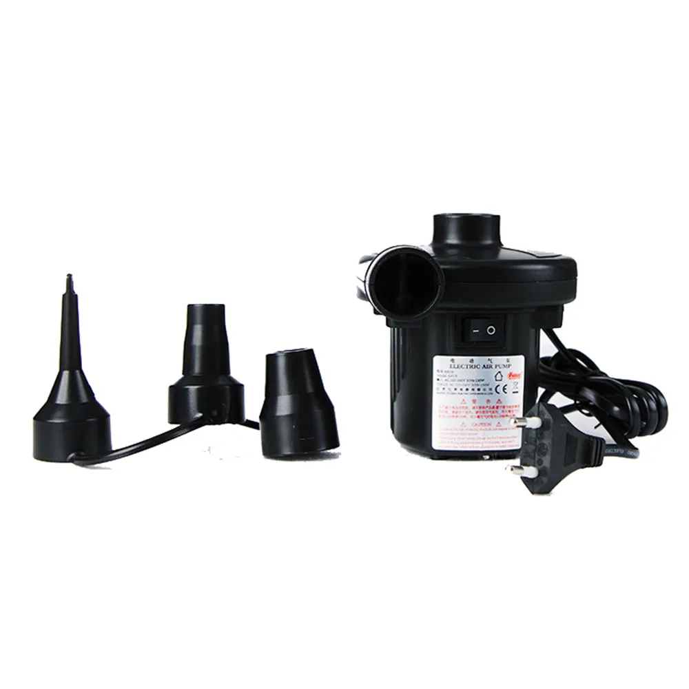 220V130w Electric Air Pump Inflator + 3 Nozzles AirBed Mattress Boat