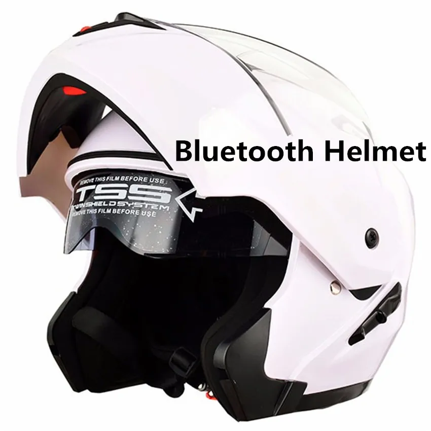 Новинка, каско capacetes, мотоциклетный шлем с bluetooth, гарнитура, флип-ап, шлем с двумя линзами, в горошек, размеры s, m, l, xl, XXL