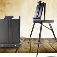 Классические рисунки по дереву Мольберт Эскиз удобный портативный черный/темно-красный картина маслом коробка специально для художников набор для набросков