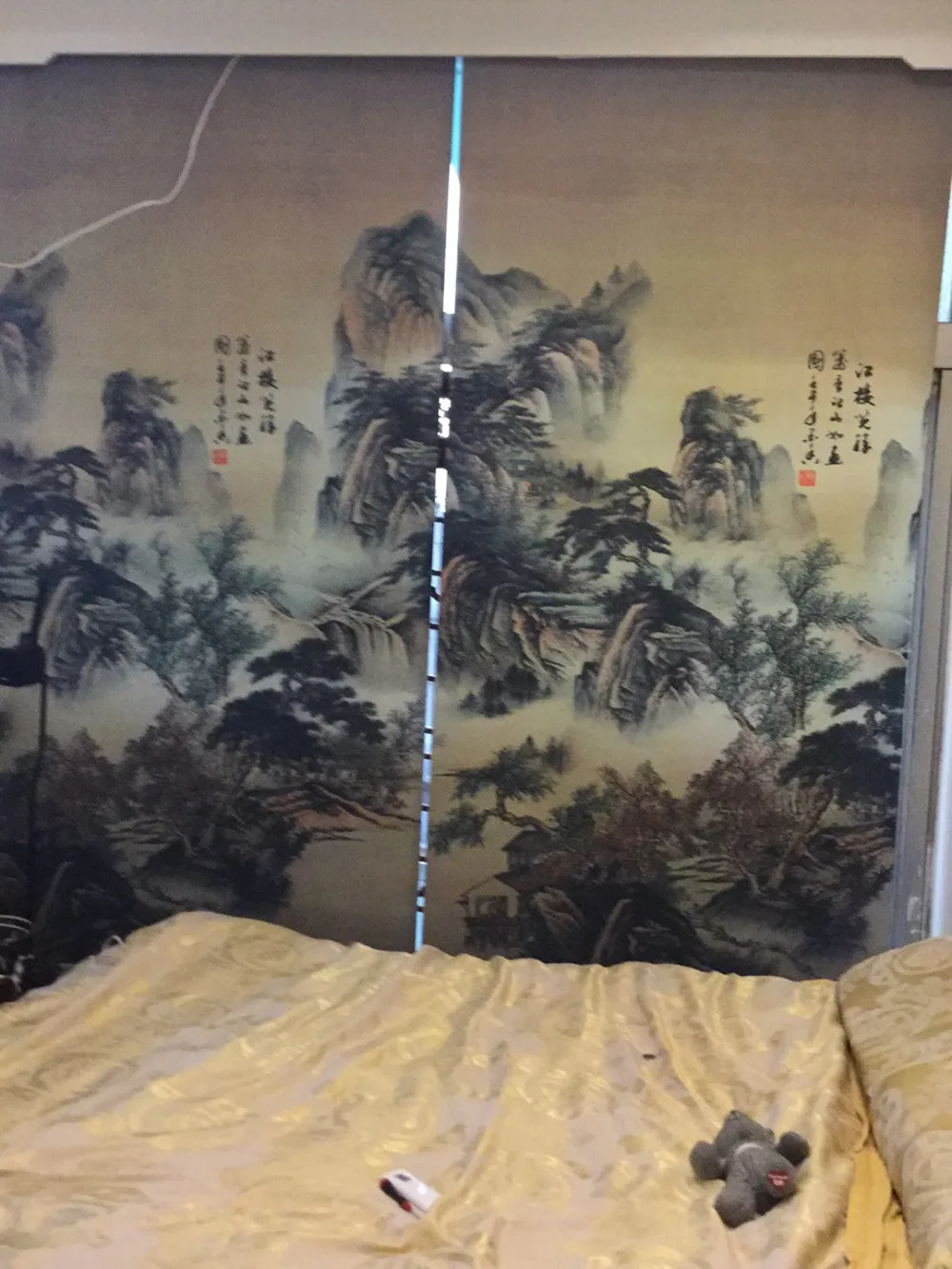 Китайский стиль HD пейзаж живопись бусины рулонные шторы для гостиной спальни DIY на заказ затемненные жалюзи