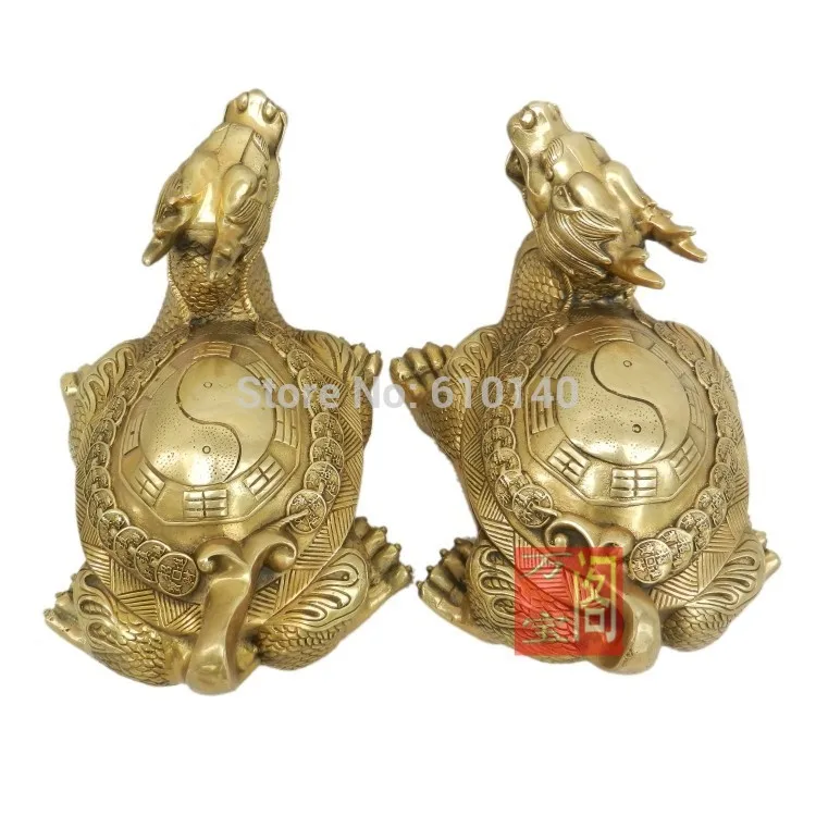 

Copper dragon turtle crafts feng shui ornaments copper dragon turtle gossip money dragon turtle one pair