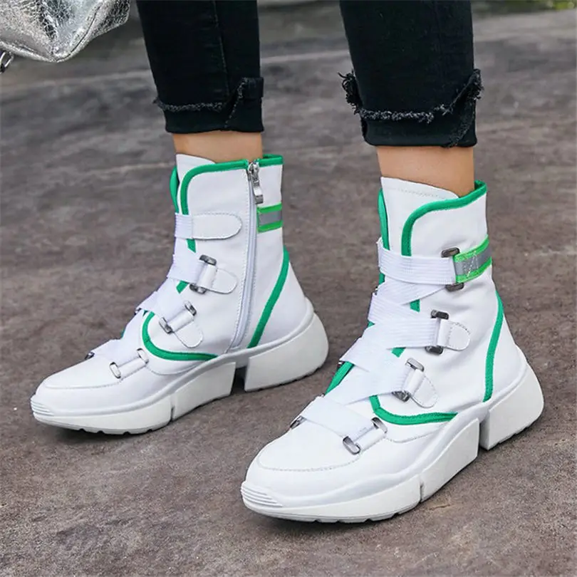 

NAYIDUYUN Vulcanized Shoes Womens Cow Leather Lace Up Tennis Sneakers Wedge Low Heel Oxfords Casual Shoes Outdoor Loafers New