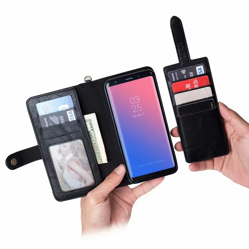 Роскошный кожаный чехол для Samsung Galaxy Note 10 Plus 9 8 S9 S10 E S8 S7 S6 Edge S5 откидной Футляр карт
