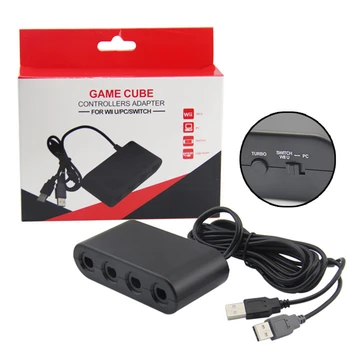 

4 Ports Switch Adapter For GameCube GC Controllers USB Adapter Converter for Nintend WiiU PC Game For NS Switch Accessories