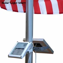 Mini Alpha 180X 35 LED 5m Cable Automatic Waterproof Solar LED Flag Pole Flood Light 3 Power Modes for Outdoor