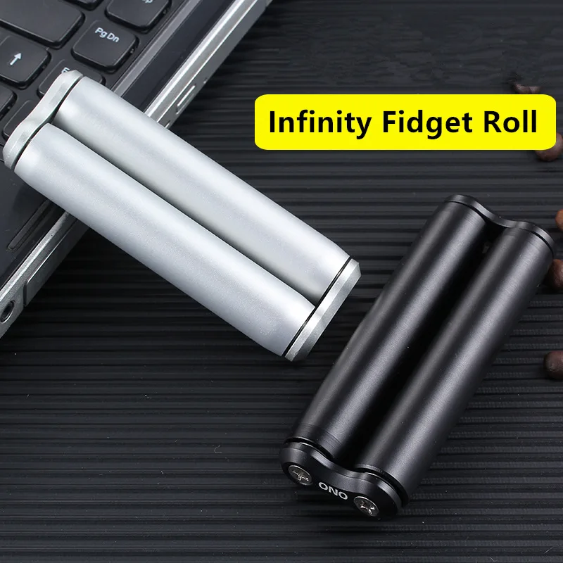 

Aluminum Alloy Fidget Roller Spinner Infinity Anti Anxiety Toy Adult Office Toys Finger Decompression Roll Metal Roller