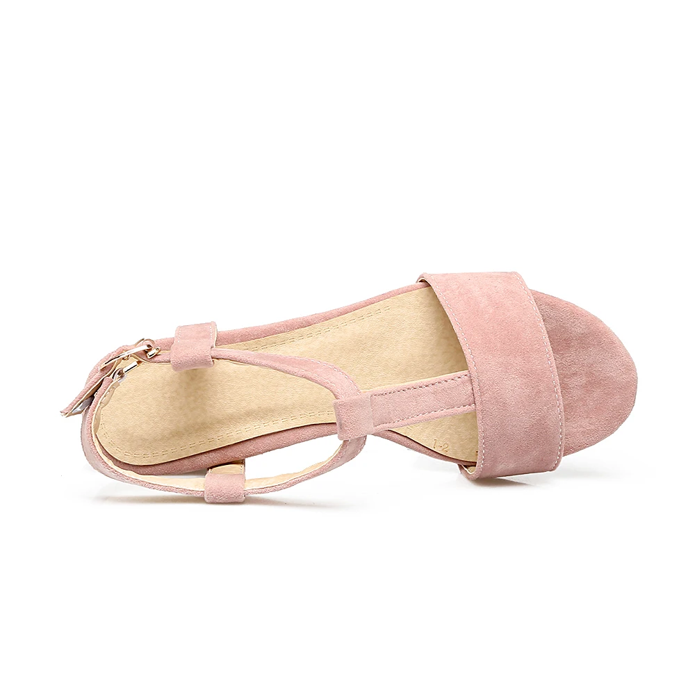Новая женская обувь, сандалии летние сандалии с ремешками на лодыжках высокий массивный каблук 4,5 см, Рабочая обувь черного, бежевого, розового цвета размера плюс 31-43