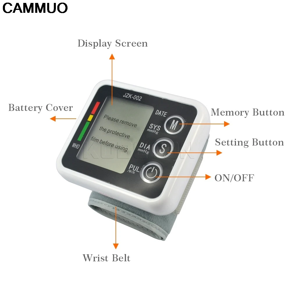 

Germany Chip Automatic Digital Blood Pressure Monitor Wrist Tonometer Sphygmomanometer Blood Pressure Meter