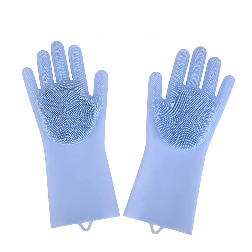 Блюдо моющиеся перчатки термостойкие силиконовые перчатки с щетка для лица легкие бытовые Волшебные чистящие перчатки q90311