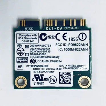 Беспроводная Wi-Fi карта с Intel центрино Advanced-N 6200 622 ANHMW с мини PCI-E 300 Мбит/с 802.11AGN двухдиапазонный 2,4 г/5 ГГц