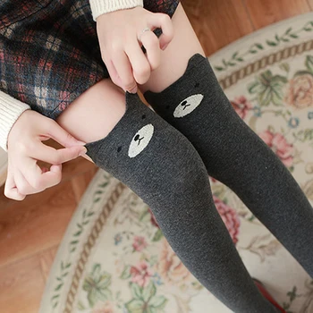 

Japanese Fashion Lolita Style Lovely Socks Cartoon Cat Long Thigh High Thick Cotton Socks High Quality Comfortable Women Socks