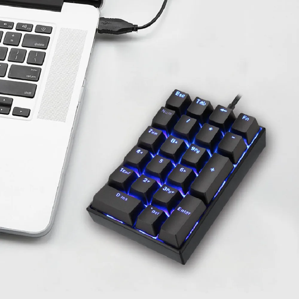 MOTOSPEED механическая клавиатура с одной рукой мини Ice Blue светильник Проводная для