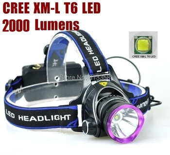 

AloneFire HP81 Rechargeable cree led headlight Cree XM-L T6 LED 3800LM CREE led Headlamp light for 1/2 x18650