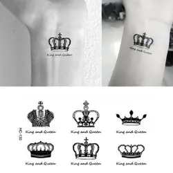 Горячая продажа Корона моделирование алфавитных водонепроницаемых мужчин и женщин наклейки для покрытия шрам татуировки наборы