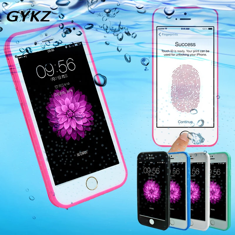 

GYKZ Dustproof Shockproof Underwater Diving Waterproof Cases For iphone X 7 6 6S Plus 8 5s SE Phone Shell Outdoor Case