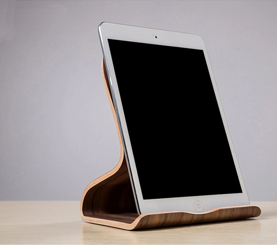 

SaMDi Universal Wooden Wood Plate Support Dock Holder Stands Desktop Computer Lazy Shelf for IPad 1 2 3 4 Tablet PC PDA