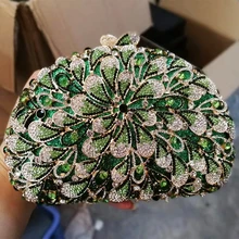 XIYUAN, вечерний клатч, Зеленый Кристалл, сумки, Золотой Металл, женские вечерние сумки, модные женские вечерние сумочки на цепочке, сумка на плечо, женская сумка