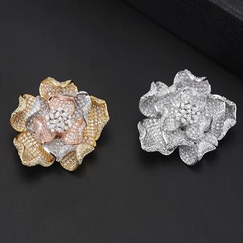 

GODKI Noble Flower Brooches for Women Wedding Engagement Anniversary Occasions Party Jewelry Best Lover Valentine's Gift