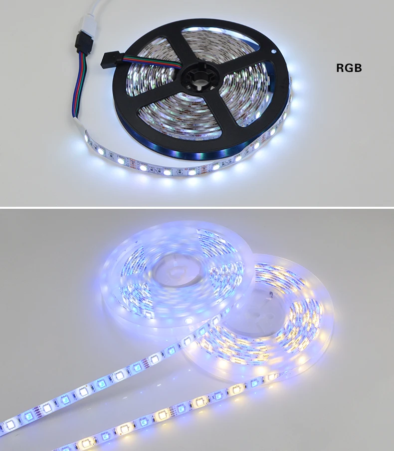 SMD 5050 RGB Светодиодная лента Водонепроницаемая DC 12 В 5 м 10 м RGBW RGBWW светодиодный светильник гибкая лента с блоком питания и пультом дистанционного управления