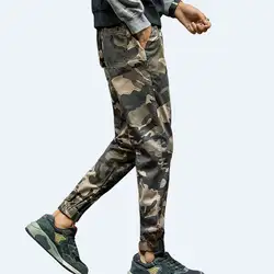 Новый 2018 Для мужчин с Jogger осенние узкие штаны-шаровары Для мужчин камуфляж военные брюки свободные удобные штаны-карго Camo Joggers X2