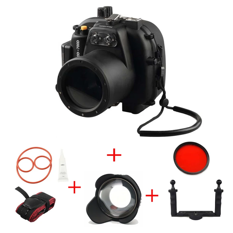 Meikon 40 м/130 футов подводный водонепроницаемый корпус для камеры чехол Canon EOS 650D 700D