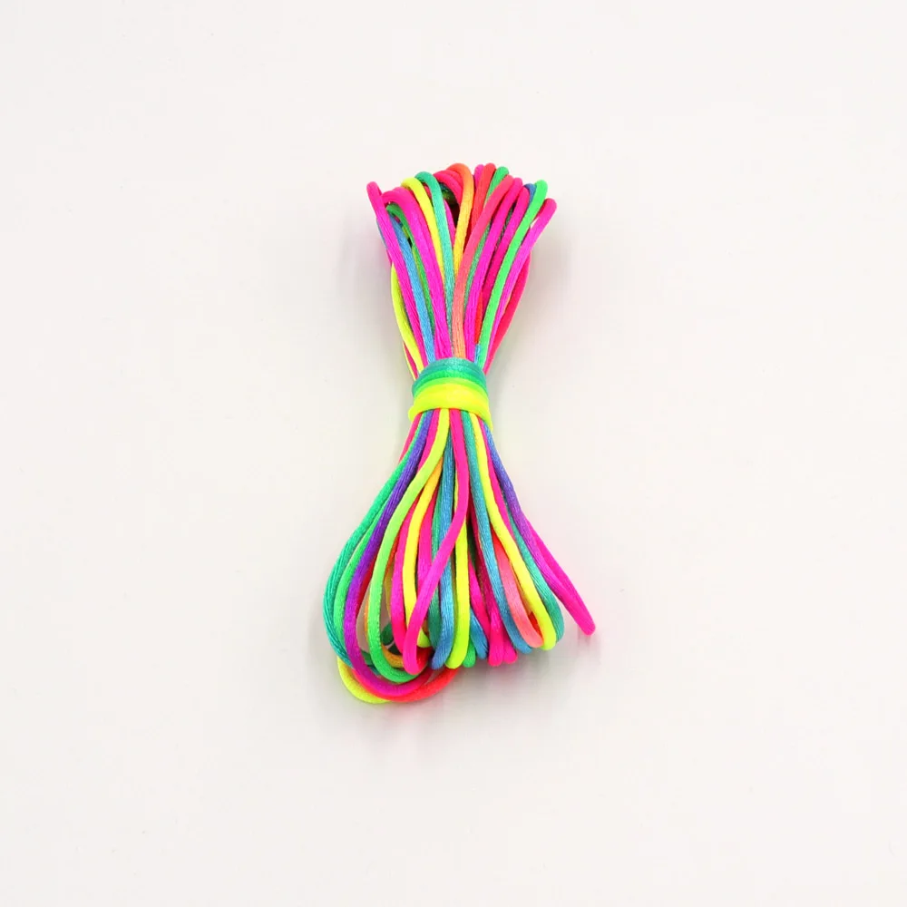 TYRY. HU, 50 метров, атласная шелковая веревка, нейлоновый шнур для изготовления ювелирных изделий, детское ожерелье для прорезывания зубов, шнур, соска, цепь, аксессуары - Цвет: 69