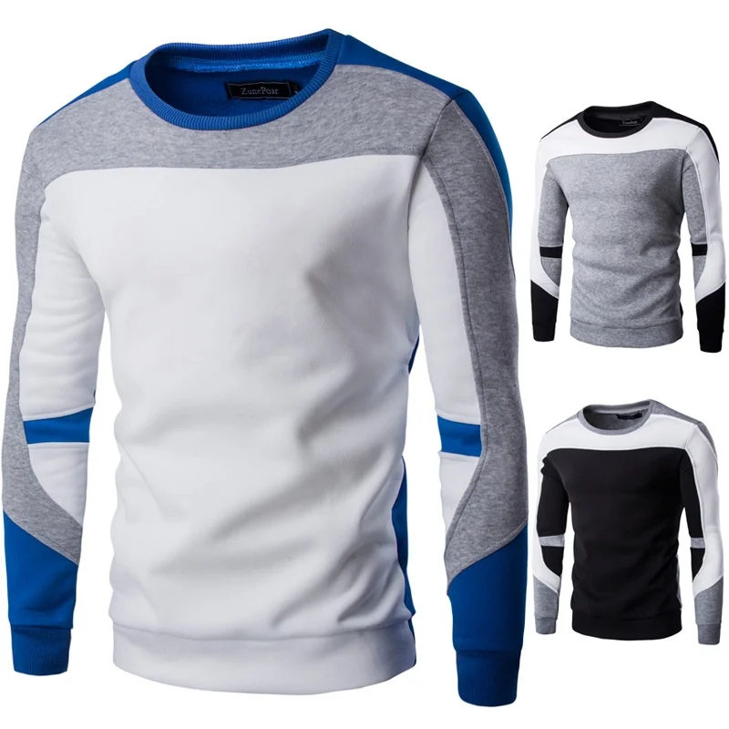 ZOGAA Spring Autumn Men s Sweaters Guys Boys Cotton Hip hop Patchwork Stitching Sweaters Male Casual 5