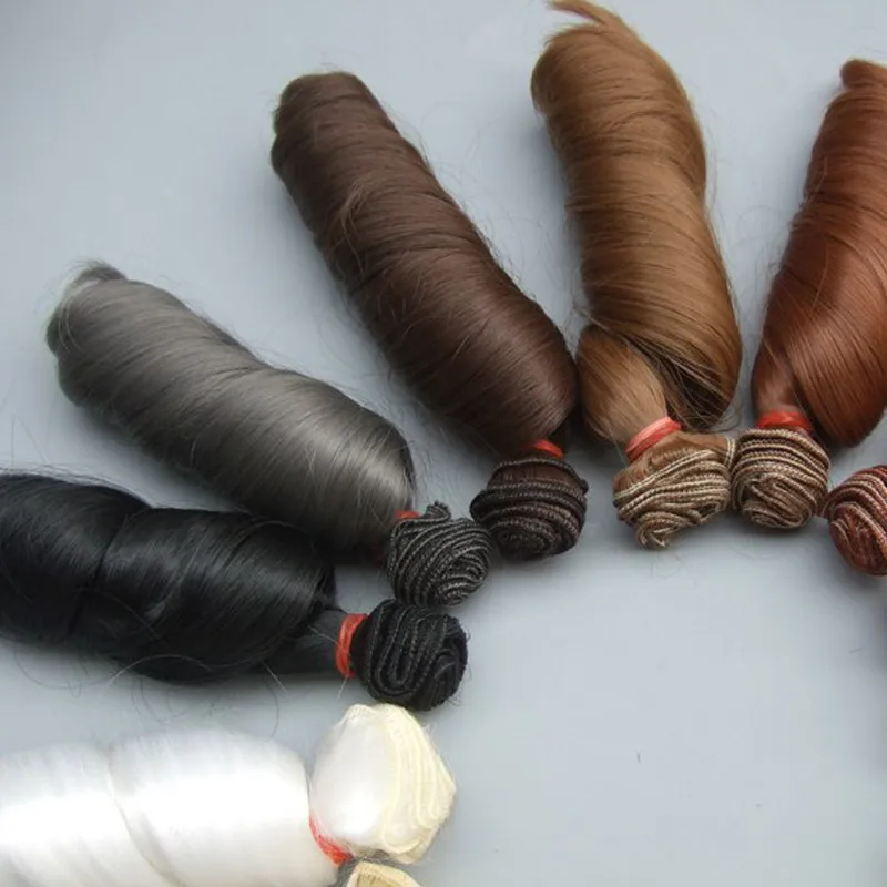 15*100 см удлиненные кукольные парики волосы игрушки натуральный цвет вьющиеся кукольные волосы для парики для кукол аксессуары ручной работы одежда кукольные парики