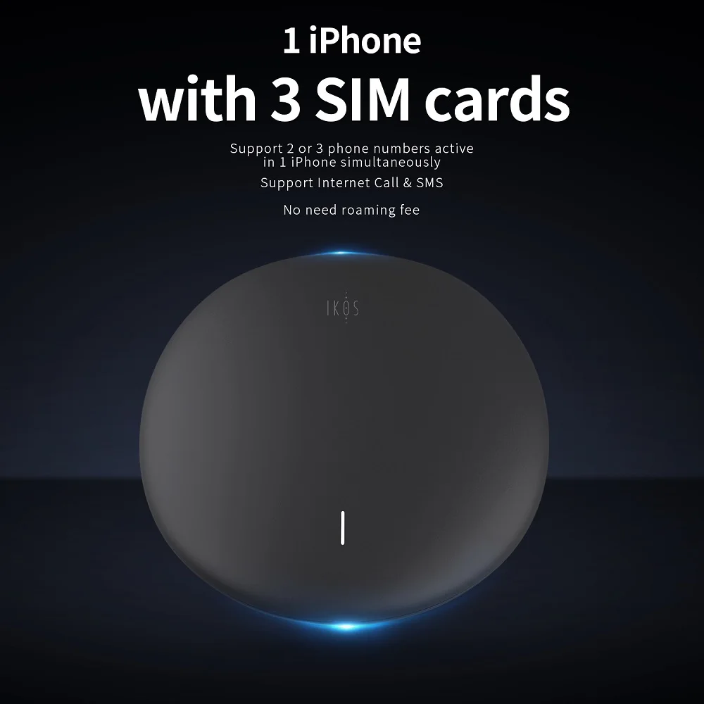 

4G Net free roaming IKOS 3SIM Standby SIMadd Wireless Connection WiFi Router for Android for iPhone 6/7/8/X iOS