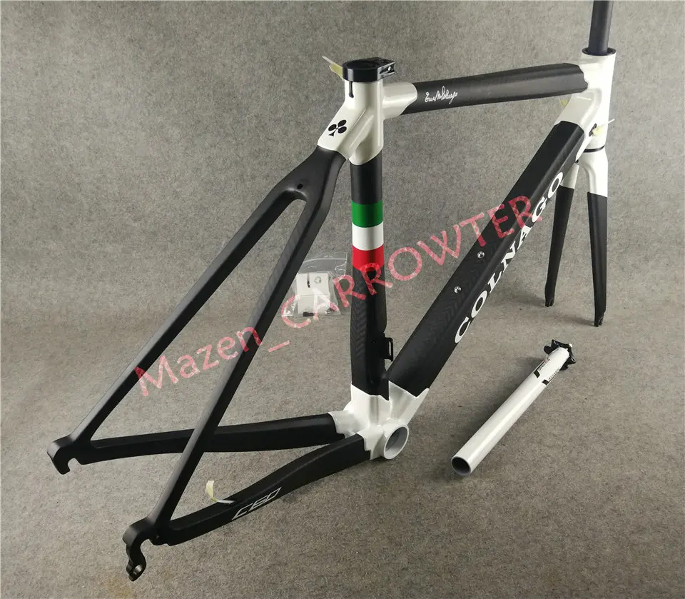 CARROWTER T1000 3K матовый-глянцевый черный белый Colnago C60 карбоновая рама для дорожного велосипеда с BB386 XS/S/M/L/XL на выбор