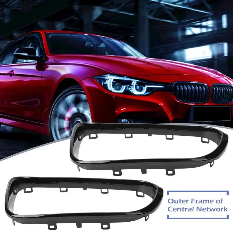 BMW 1 Series F20 Medium Net Frame Bright Black High Quality Two Bright Black Medium Net Frame Grill Surround Cover