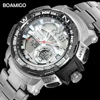 BOAMIGO Brand Watches Men Sports Quartz Watches Steel Digital Wrist Watch Men's Chronograph Auto Date Clock Relogio Masculino
