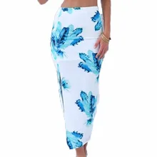 Elegante Sexy Primavera Verano Otoño Señora Larga Midi Boho Vendaje Bodycon Tight Wrap Alta Cintura de la Bola Del Partido de Hendidura Mujeres Faldas 2016