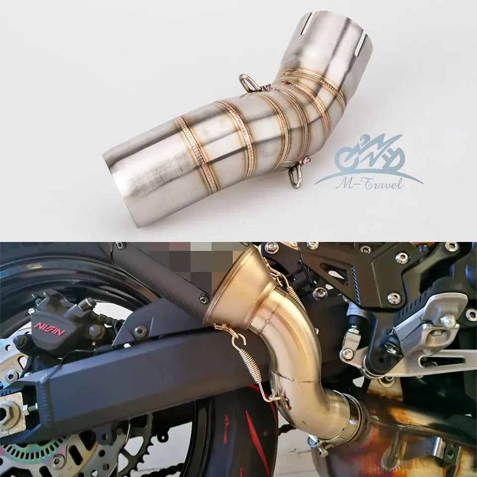 

Motorcycle Exhaust Middle Pipe z900 Connection Link Pipe fit for 51mm Muffler Slip On For Z900 exhaust z900 mid pipe