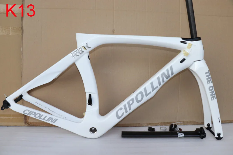 Cheap 2019 Carbon Road Frame Cipollini RB1K bike frame THE ONE Shiny black white RB1000 T1100 carbon fiber road bicycle frameset 13