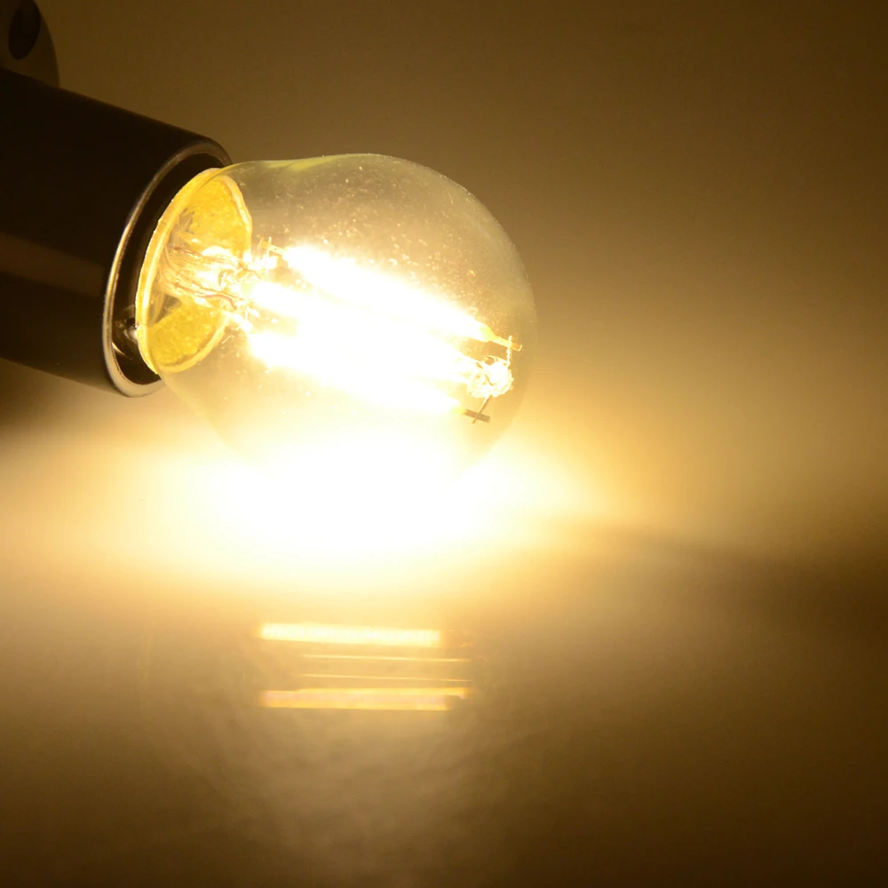 E14 G45 светодиодная нить байонетная лампа 16 Вт 220 В LED Стекло Эдисон Ретро для