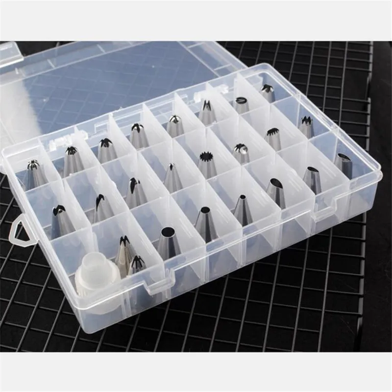 CTREE Stainless Steel Tips 24Pcs/Sets Decorating Tip Sets Icing Piping Nozzles Cupcake Bakery Pastry Tools DIY Cake Tools C162