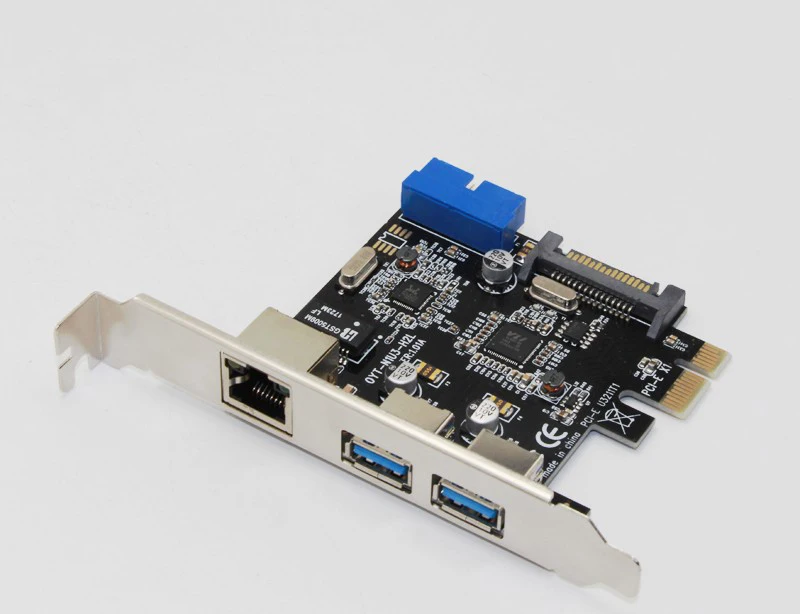 Адаптер Ethernet с 3 портами USB 0 Мбит/с PCI E на RJ45|Сетевые карты| |