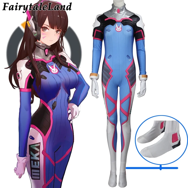 Горячая игра OW Косплей D.VA Костюм Хэллоуин костюмы для взрослых костюм