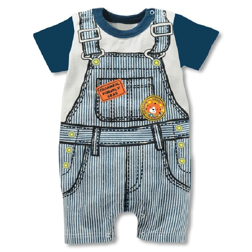 Baby Clothes 0-24month Baby Rompers Baby Boys Jumpsuits Short Sleeve one-pieces shortalls costumes