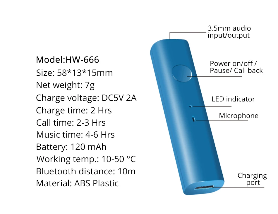 NEWGOOD Bluetooth Receiver 3.5mm Jack Transmitter Audio Music Wireless Receiver Adapter Car Aux Cable Free for Speaker Headphone (12)
