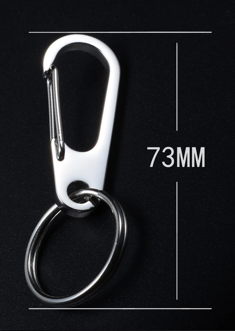 QOONG ручная работа Креативный дизайн брелок из нержавеющей стали брелок на талию повешенные металлические цепочки кольца для ключей держатель для автомобиля Y42
