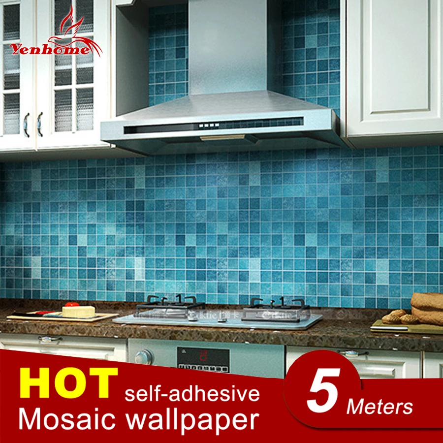 Kitchen Tile Stickers Bathroom 3D Mosaic Self-adhesive Wall Cover Decal Sticker
