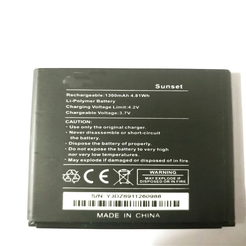 Новый оригинальный аккумулятор для Wiko Sunset 1300mAh 3 7 v 4.81wh высокое качество Мобильный