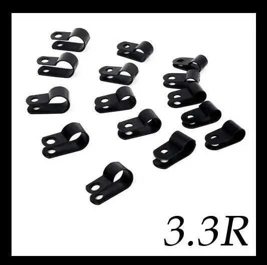 

3.3mm computer case U type Cable Clamp / Cable Clips black
